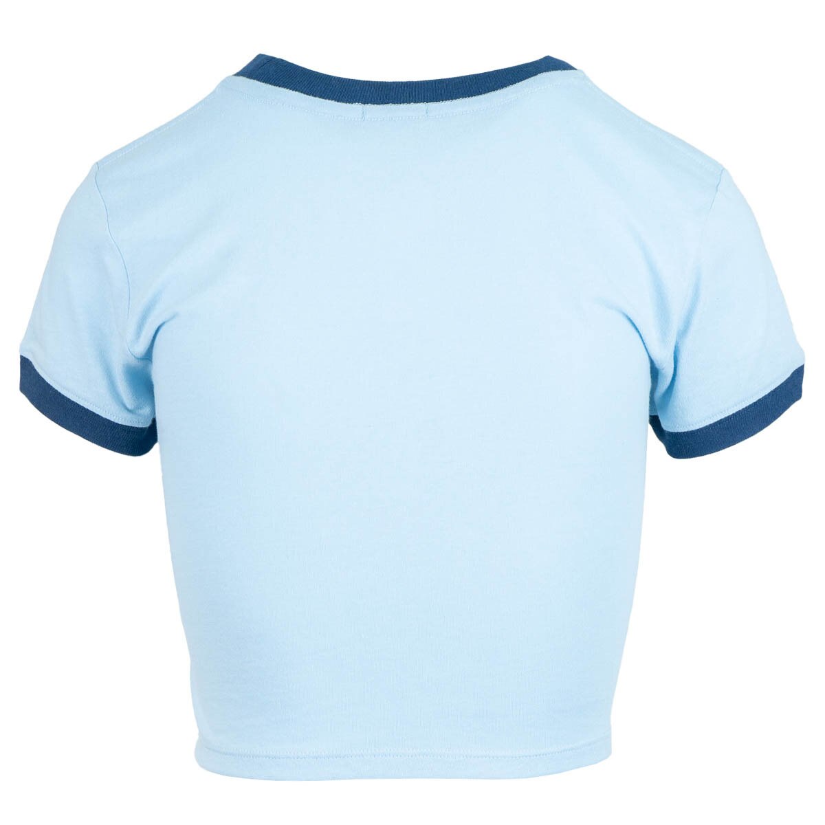 Women's utah state university light blue ringer crop t-shirt